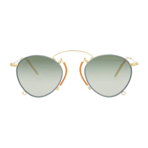 gucci unisex round oval sunglasses